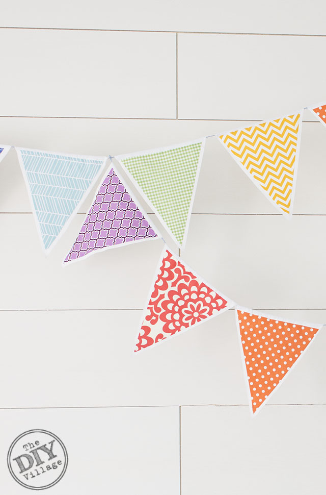 No sew rainbow bunting. Easy project perfect for a nursery, kids room, or party!