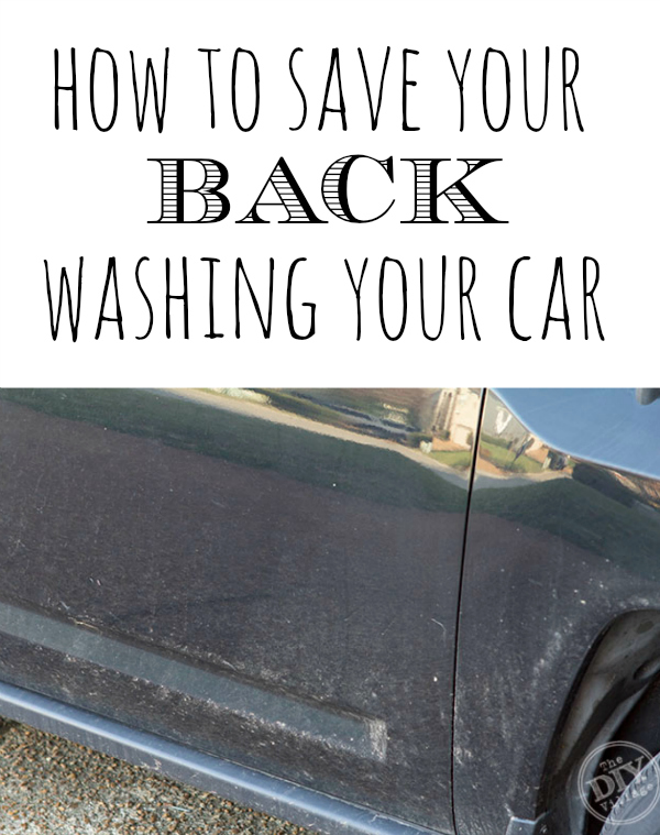 how to save your back washing your car