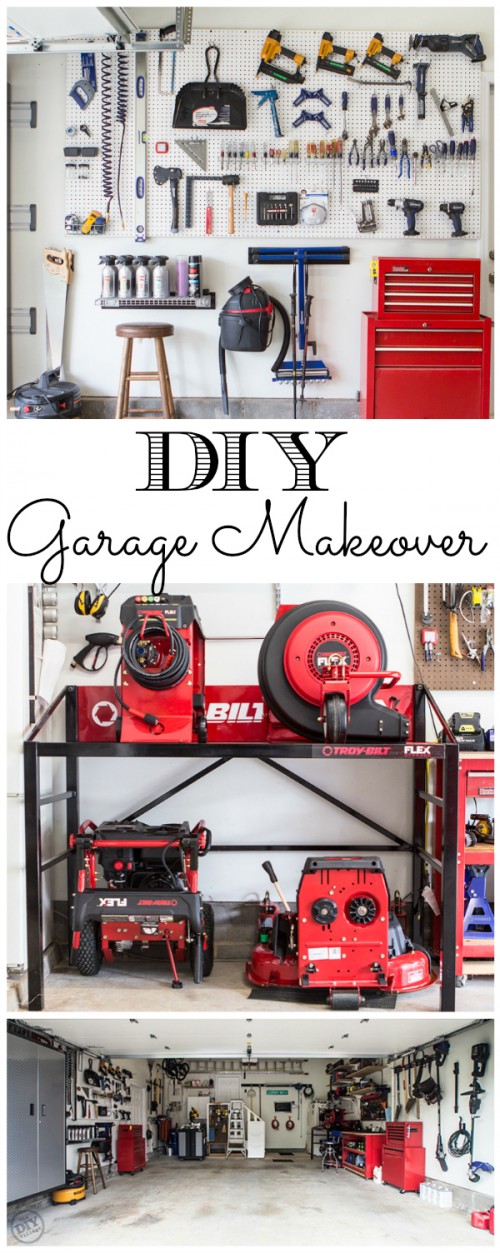 DIY Garage Makeover, tons of organization ideas. 