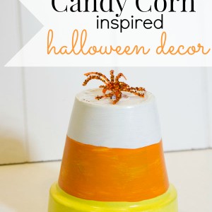 Candy corn inspired halloween decor, so cute and easy!!!