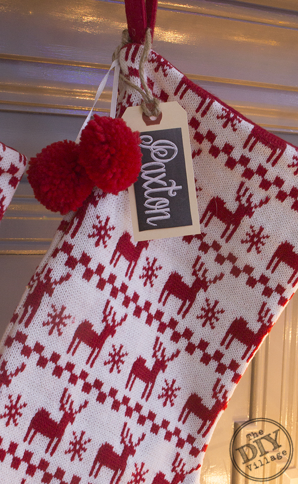 Instead of having your stockings monogrammed consider making custom tags for your stockings. Talk about money saver!