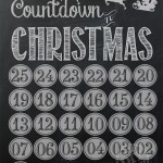 Chalkboard Christmas Countdown - with dozens of other free Holiday Printables