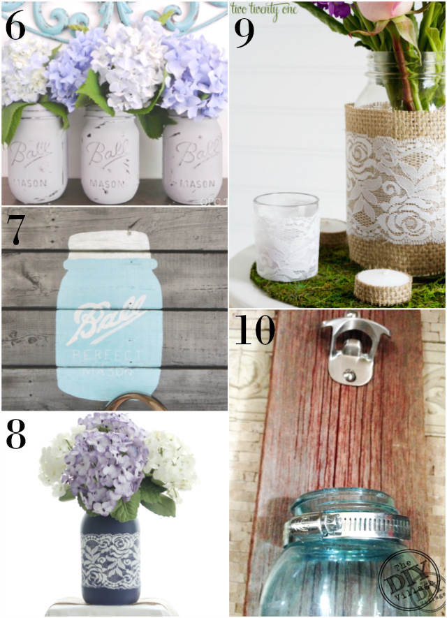 Great decorative mason jar projects anyone can do!