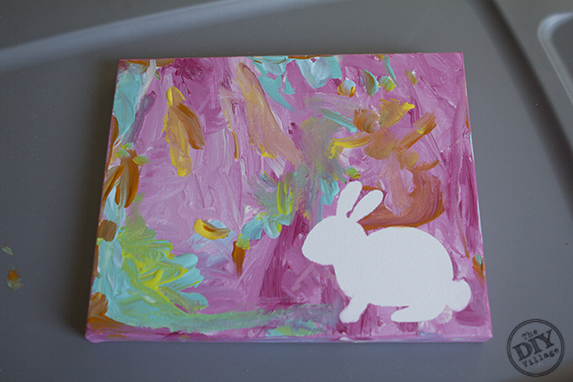 custom bunny toddler artwork cleanup