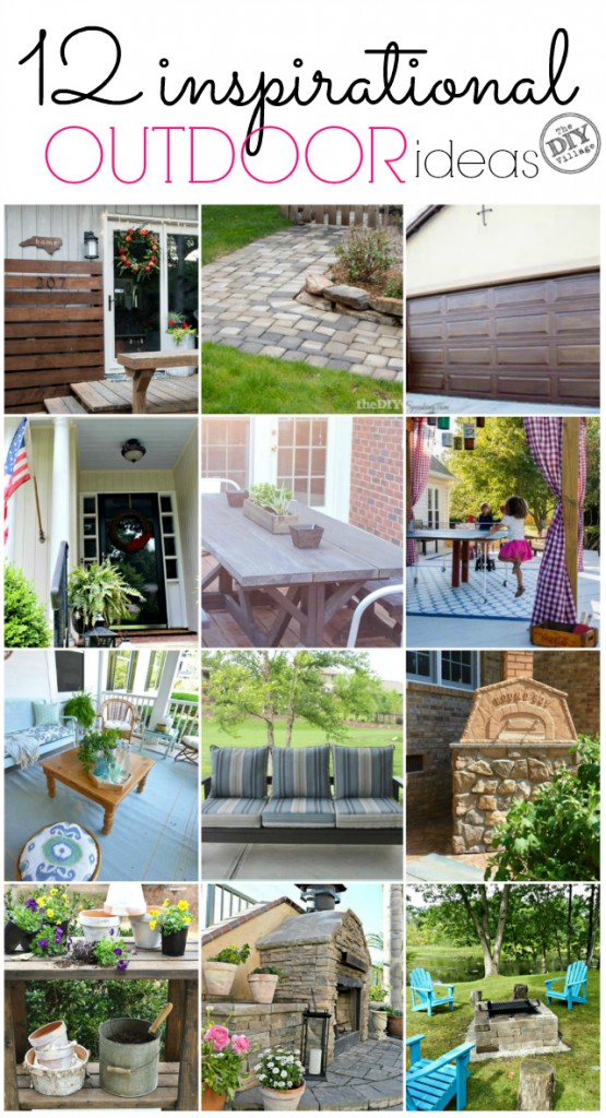 12 inspiration outdoor DIY ideas that will get your home and yard ready for the summer! Whose ready to enjoy the outdoors?