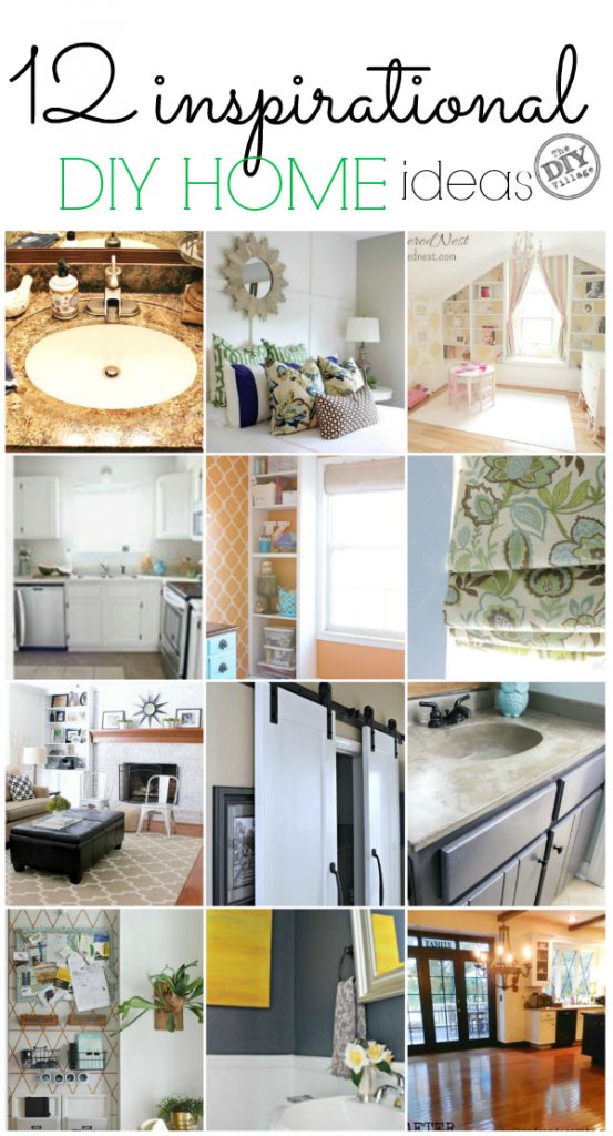 12 inspirational diy home ideas to get your juices flowing. I always feel like I'm in a rut with our house, I can't wait to get a start with at least one of these projects this summer. What a great way to beat the heat and stay inside.