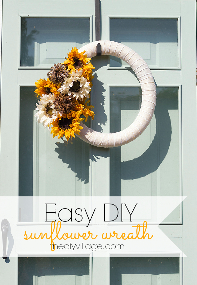 Who said a wreath has to be boring? This tutorial is great for making a sunflower wreath. Perfect for the fall or most anytime of year!