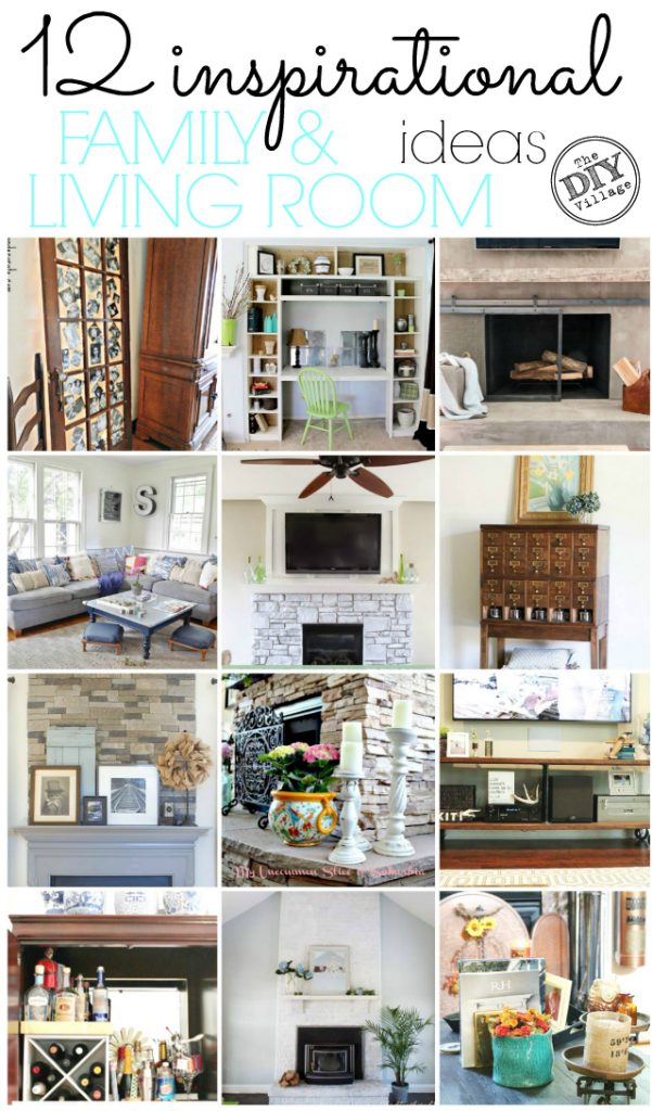 12 inspirational family and living room ideas. I am loving the fireplace ideas. Totally outside the box!