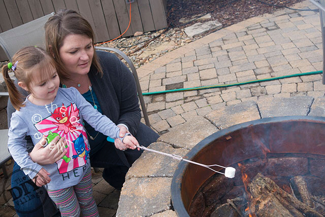 Family fun with fire pit s'mores. What a fun way to spend a crisp evening!