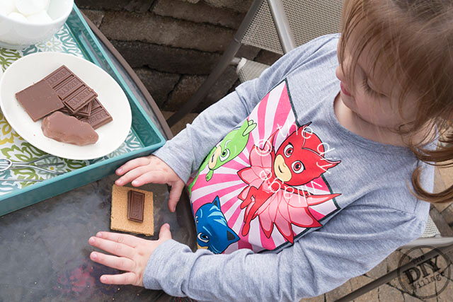 Family fun with fire pit s'mores. What a fun way to spend a crisp evening!