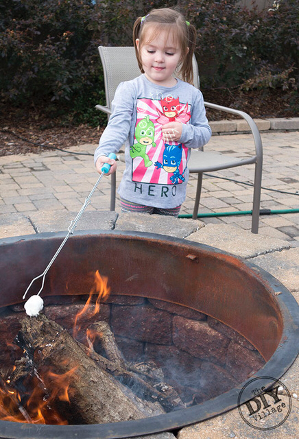 Family fun with fire pit s'mores. What a fun way to spend a crisp evening!