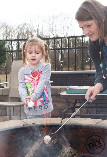 Family fun with fire pit s'mores. What a fun way to spend a crisp evening!