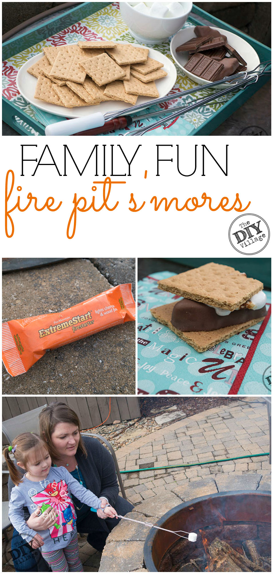 Family fun with fire pit s'mores. What a fun way to spend a crisp evening!