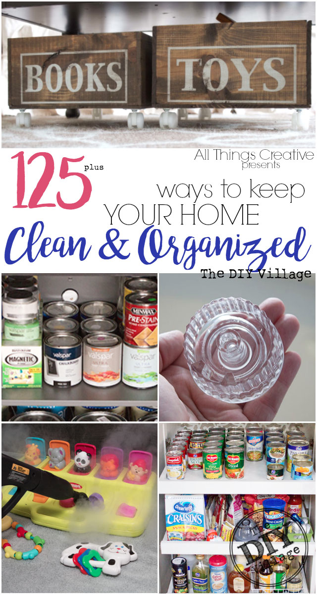 Over 125 ways to keep your home clean and organized all year long.  I need this so badly, my house is a total wreck!