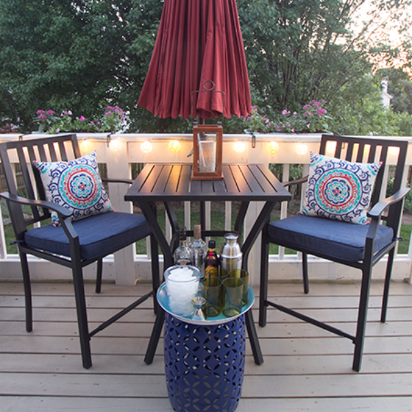 Budget Friendly outdoor space makevoer. Outdoor furniture and Decor ideas