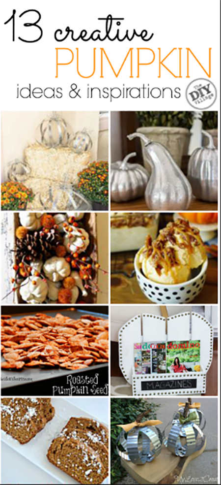 13 creative ideas for pumpkins.  Bring on fall ya'll