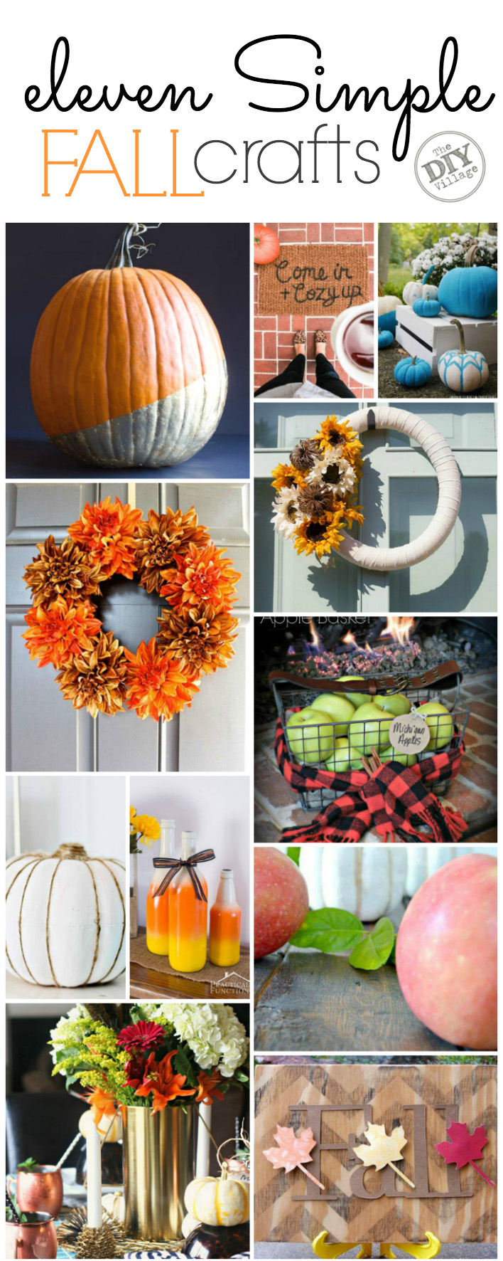 Eleven Simple Fall crafts to help you decorate and get ready for Fall! 
