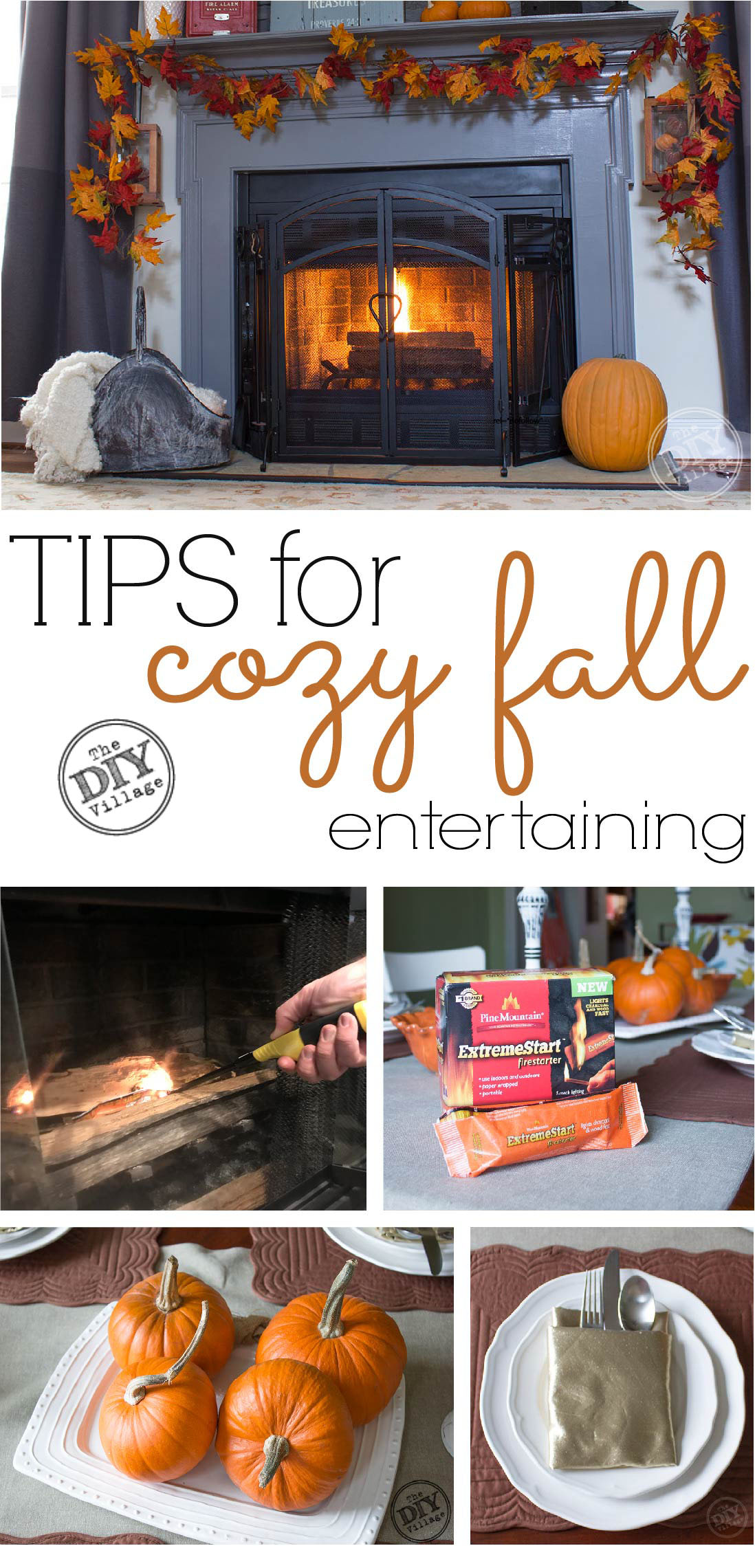 Easy tips for creating a home for cozy fall entertaining, indoors and outdoors.