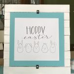 Wood shim picture frame with easter printable