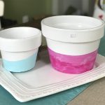 Easy DIY Watercolor Ombre Terra Cotta Pots