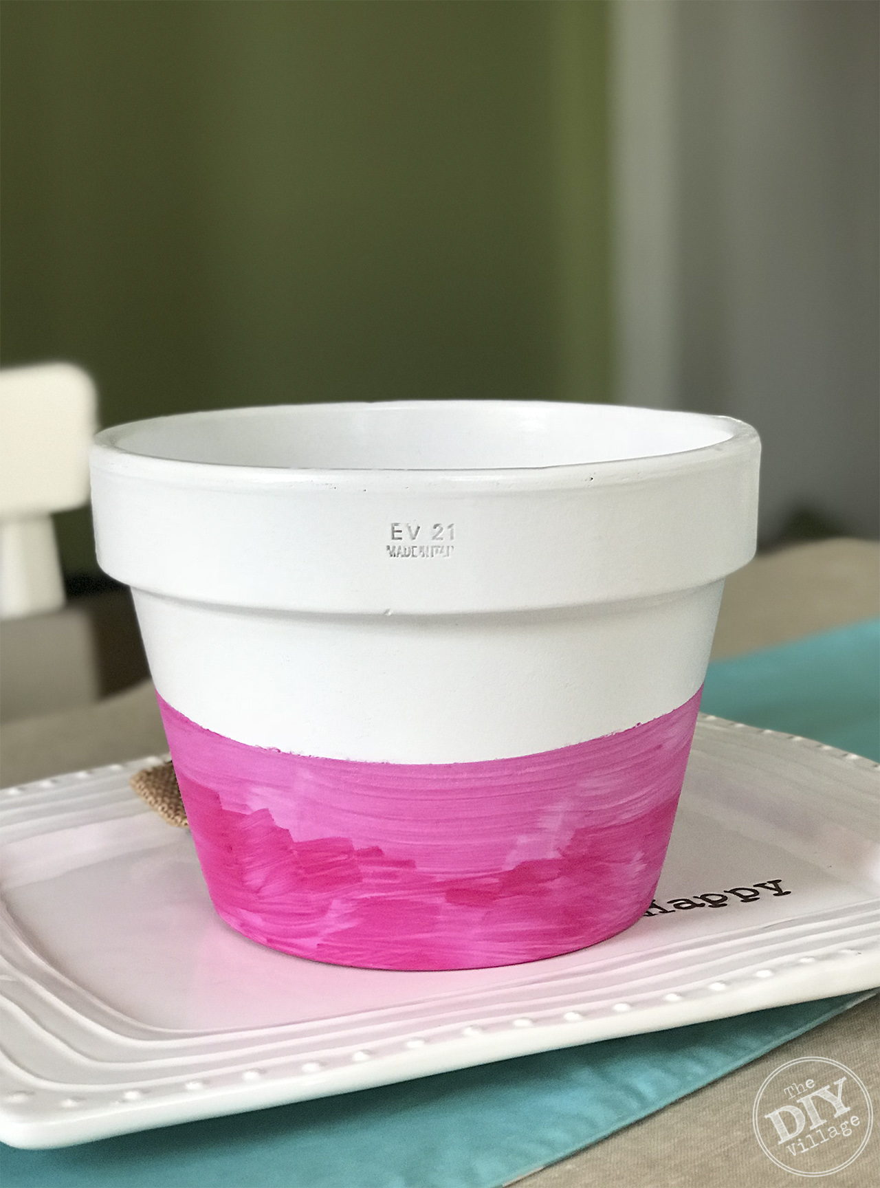 Easy DIY Watercolor Ombre Terra Cotta Pots