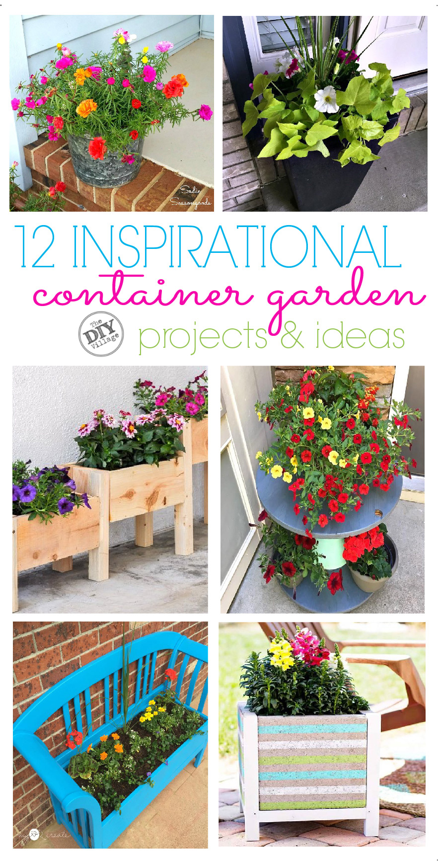 12 inspirational flowering container garden projects and ideas.