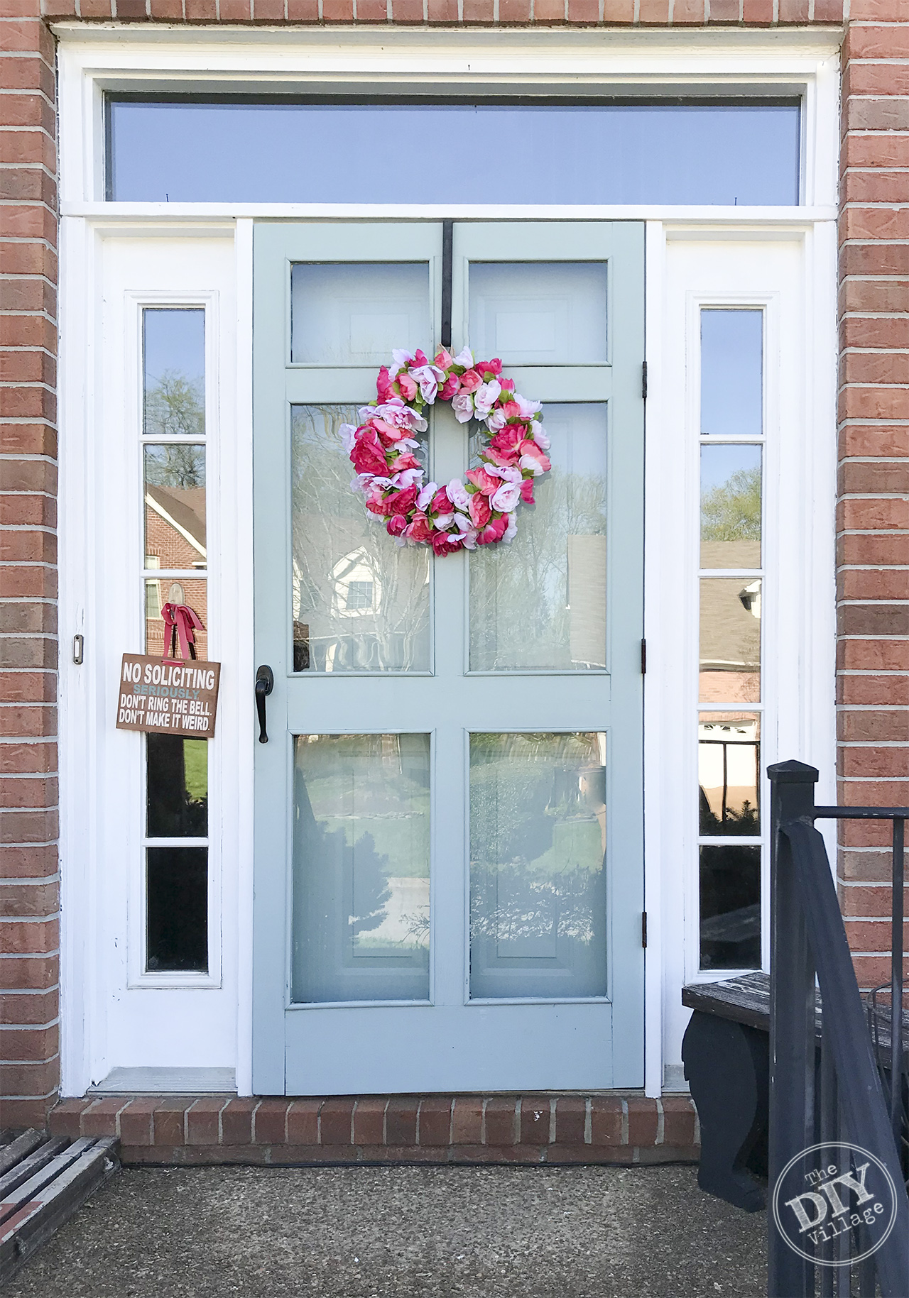 Easy pink peony wreath for under $15 #dollarstore #crafts #wreath #peony #DIY #spring #pink #frontdoors #howto