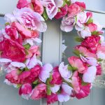 Easy pink peony wreath for under $15 #dollarstore #crafts #wreath #peony #DIY #spring #pink #frontdoors #howto