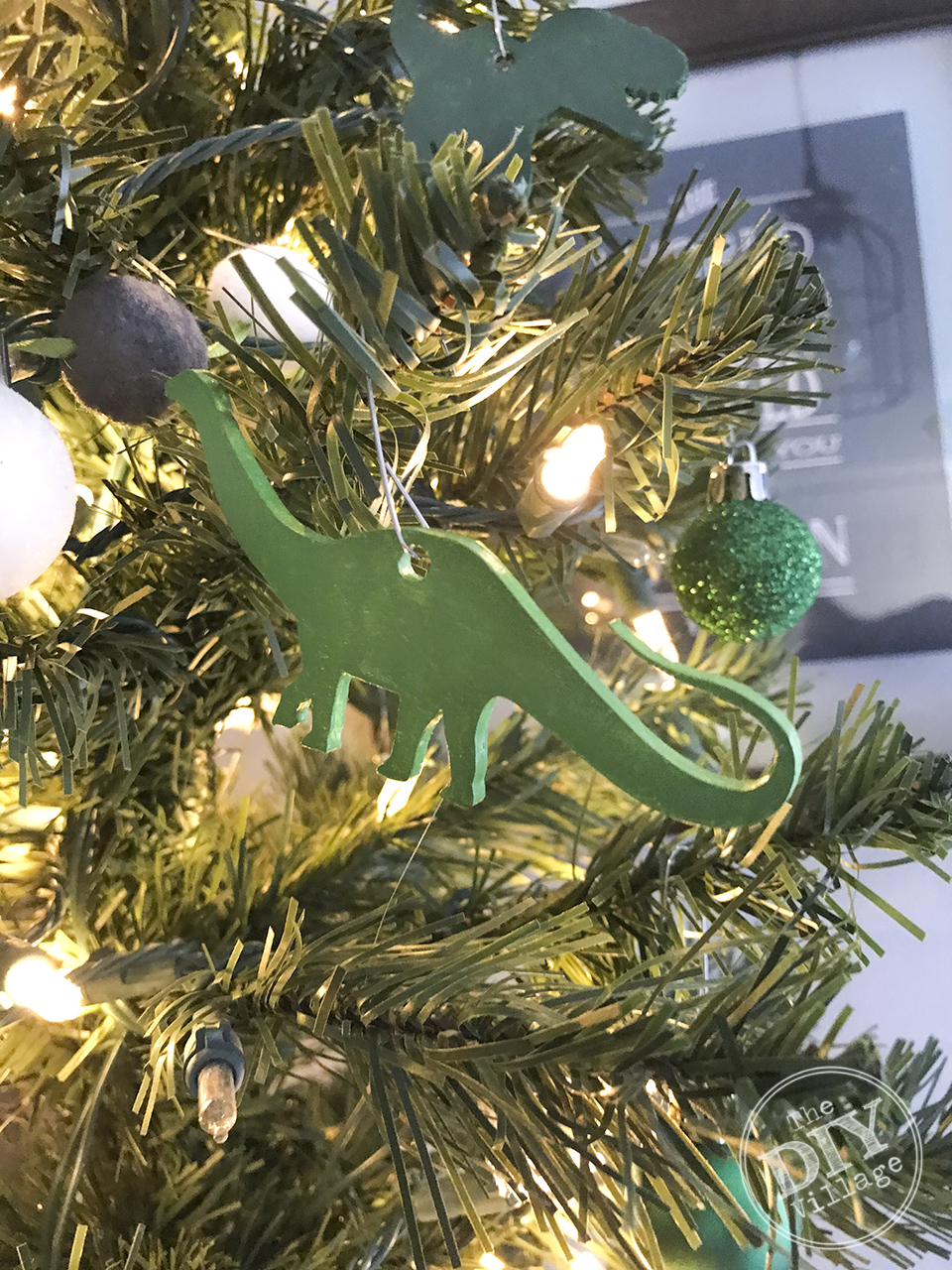 Adorable kids dinosaur Christmas tree. So cute for a little ones room!