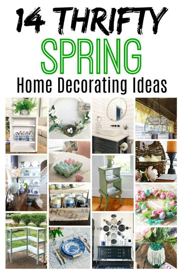 14 thrifty spring home decor makeovers and decorating ideas. #spring #thriftystyleteam #thriftydecor #thriftstore #diy 