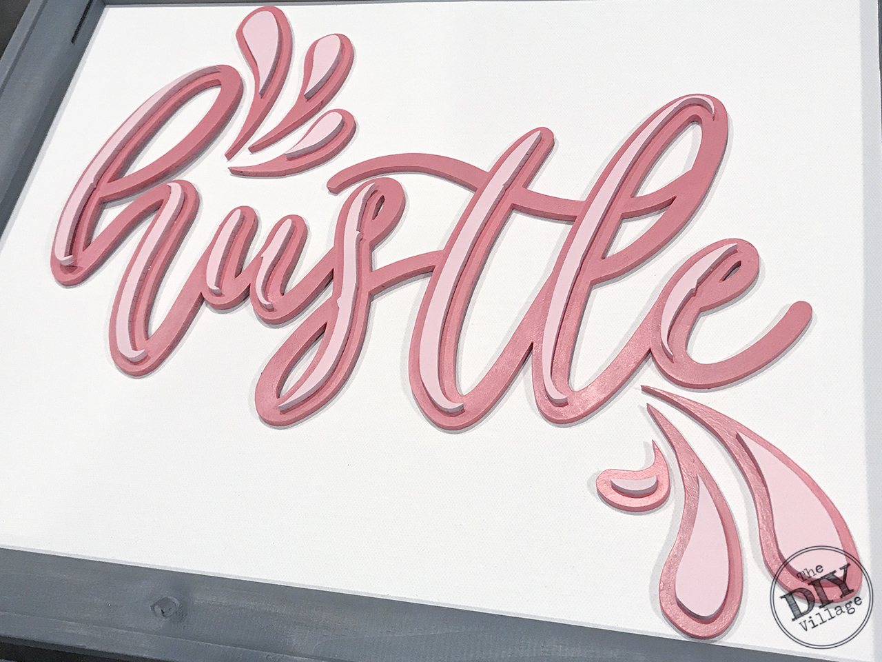 DIY project for under $20. Hustle sign with splash. Free for personal use SVG.